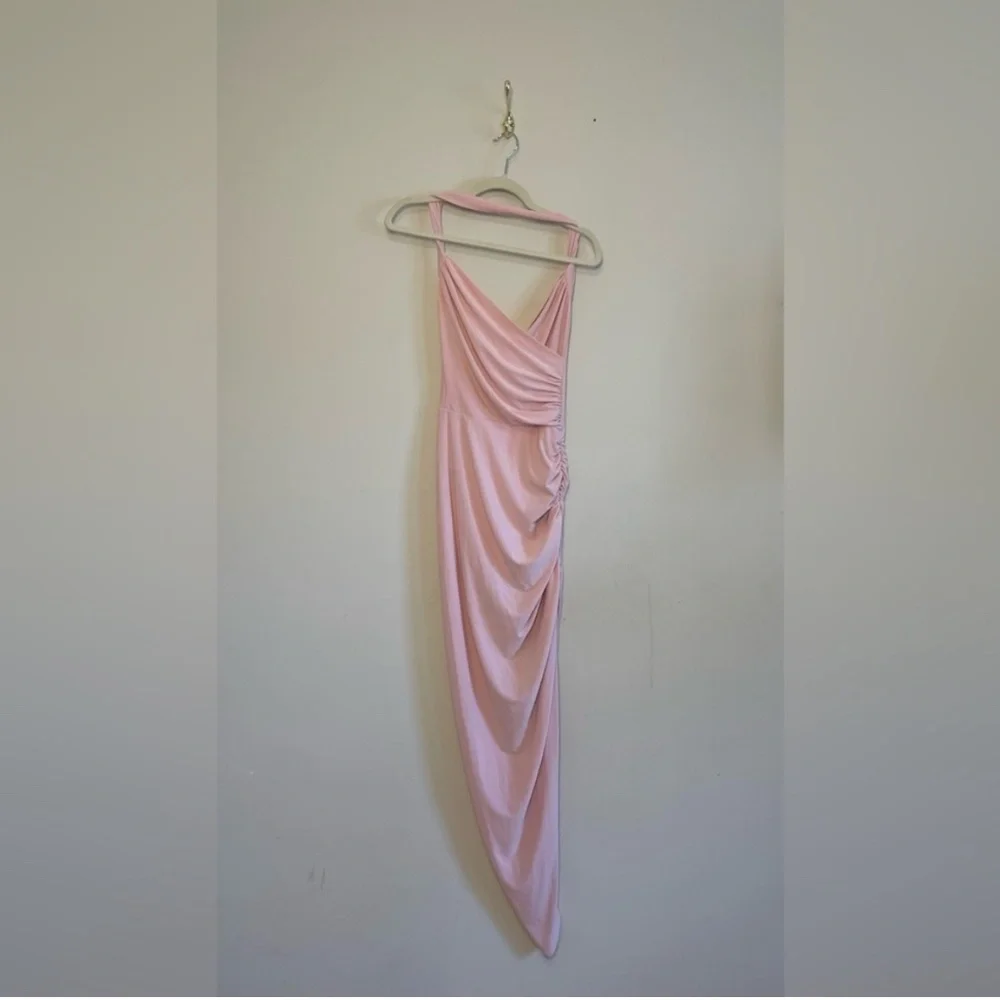 Norma Kamali Cayla Side Drape Gown Pink - Picture 5 of 8